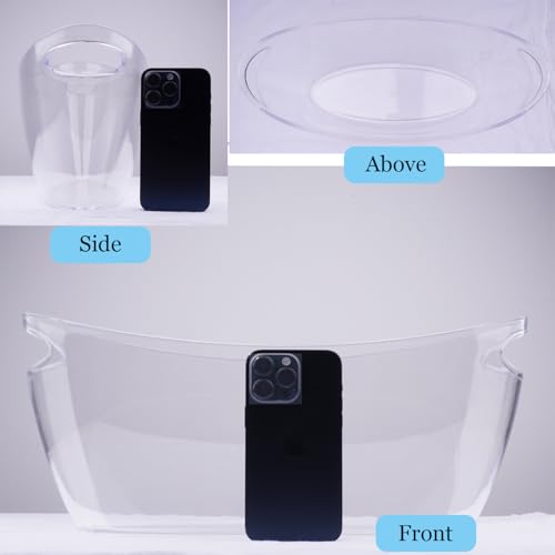 2 PCS Ice Bucket,Acrylic Ice Buckets for Parties,5.5L Extra Large Clear Champagne Beer Tub Mimosa Bar Supplies Kit Wine Be...