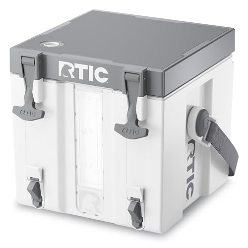 RTIC Halftime Water Cooler 3 Gallon Portable Carrier Container, Drink Beverage Dispenser, Stackable with 2 Taps, Bottleles...