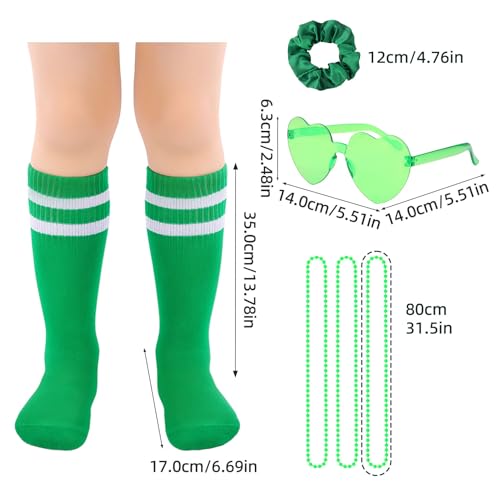 ZhouBoat Kids Tutu Costume Accessories Set Tulle Tutu Skirt Headband Heart Glasses Necklace Tube Socks Scrunchies for Party
