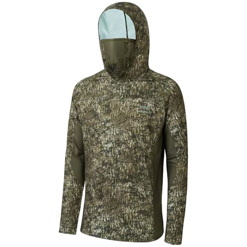 BASSDASH Men's UPF 50+ Camo Long Sleeve Hunting Fishing Hoodie Shirt