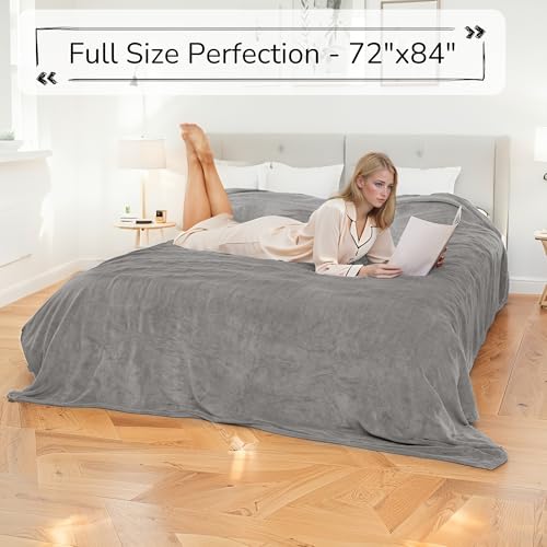 RALYSUN Electric Heated Blanket 72"x84" Full Size - Dual-Sided with Microplush & Sherpa Fabric, 4 Heat Settings & 10 Hours...
