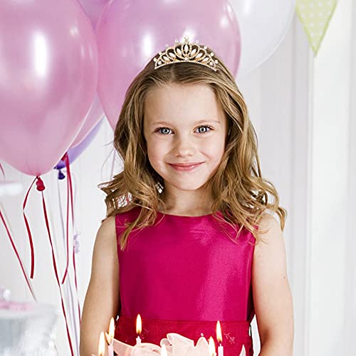 ANBALA Small Tiara Crown with Hair Comb, 3 Pack Mini Tiara Crown Princess Crystal Shiny Hair Accessories for 2 3 4 5 6 7 8...