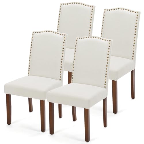 DUMOS Dining Chairs Set of 4, Moden Kitchen Table Chairs with Wooden Legs and Padded Seat for Dining Room/Kitchen/Living R...