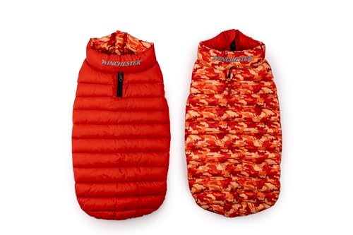 Winchester Pet Premium Reversible Dog Puffer Vest, Red, Extra Large
