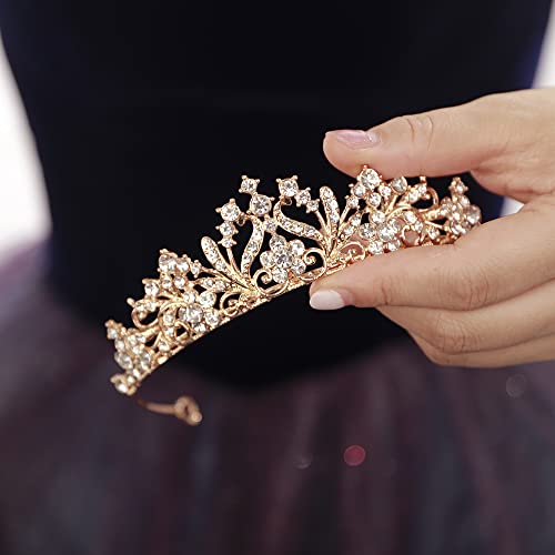 JWICOS Tiaras for Women Girls Birthday Crown Rhinestone Tiara Princess Crown for Women Bridal Wedding Prom Birthday Party ...