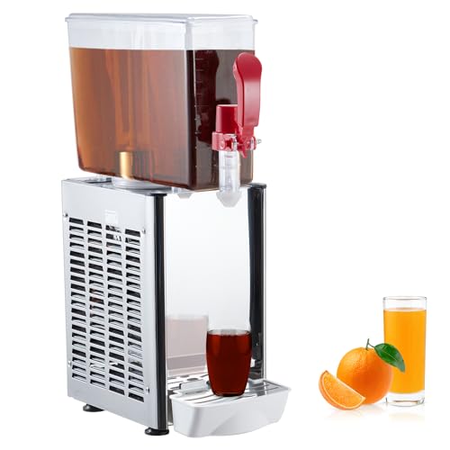 Commercial Beverage Dispenser 10l (2.64 Gal) Cooling Drink Dispenser with 360° Stirring Blade, Stainless Steel Commercial ...