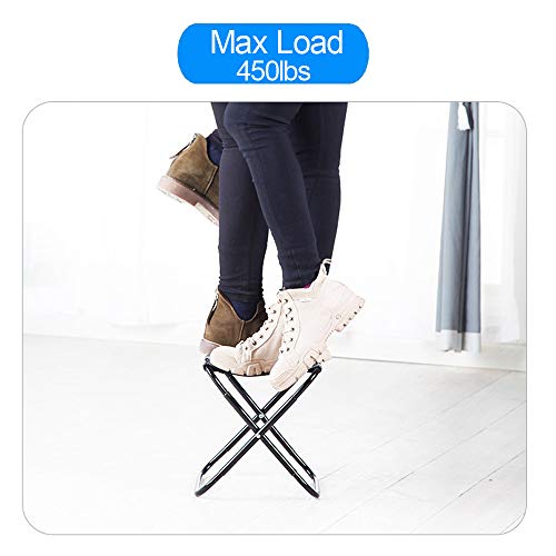 Qesonoo Mini Portable Folding Stool, Camping Fishing Stool for Adults Fishing Hiking Gardening and Beach with Carry Bag, H...