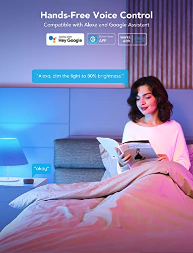 Govee LED Smart Light Bulbs, 1000LM Color Changing Light Bulb, Wi-Fi & Bluetooth Light Bulbs, Work with Alexa and Google A...