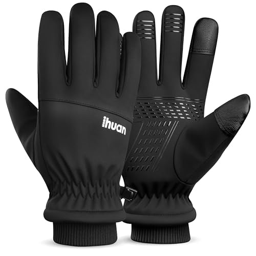 ihuan Winter Gloves for Men Women, Waterproof Warm Ski Snow Gloves Cold Weather, Thermal Touchscreen Skiing, Snowboarding,...