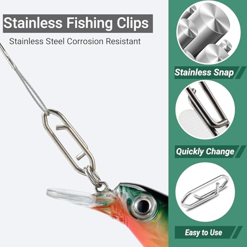 AMYSPORTS High Strength Fishing Leaders Steel Heavy Duty Fishing Leader Wire Line Stainless Wire Leaders Saltwater White N...