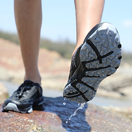 HUMTTO Men's Amphibious Water Shoes - Hiking Sandals for Men Outdoor Water Sandal Closed Toe Non-Slip River Shoes Summer Q...