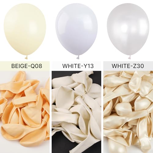 PartyWoo White Balloons 100 pcs 10 Inch Matte White Latex Helium Balloons for Wedding Bridal Graduation Engagement Baby Sh...