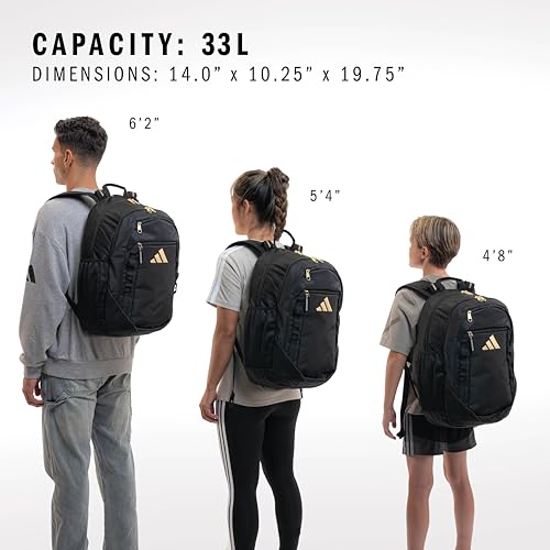 adidas Excel Backpack for Men & Women – Durable Large Athletic Laptop Bag