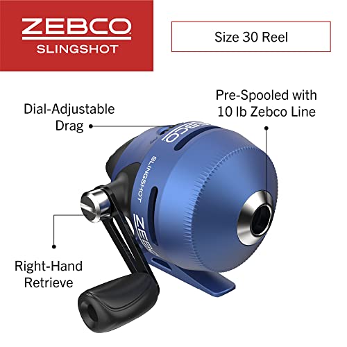 Zebco 808 Spincast Reel and 7-Foot Fishing Rod Combo and Zebco Slingshot Spincast Reel and 5-Foot 6-Inch Fishing Rod Combo
