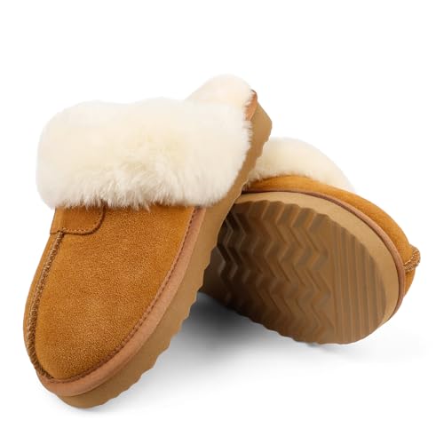 JOY IN LOVE Fuzzy Slippers for Women Memory Foam Flat Outdoor Indoor Faux Fur Cozy Slippers