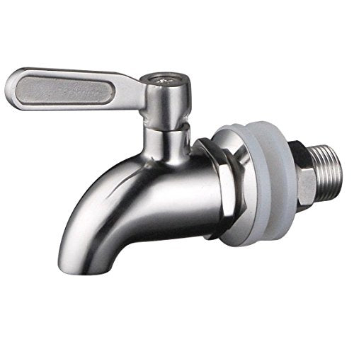 BTSKY™Stainless Steel Beverage Dispenser Replacement Spigot Fits 16mm（5/8 inch）Opening - No Lead Dispenser Replacement Fau...