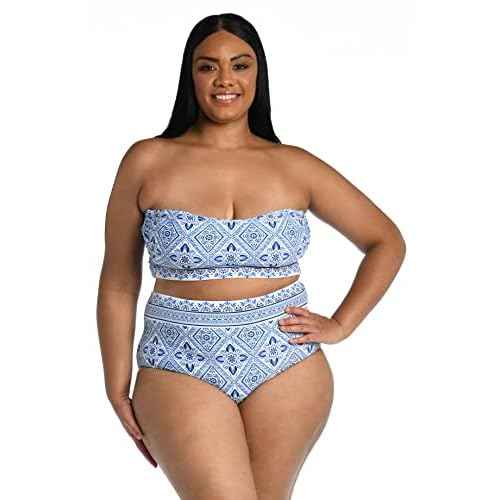 La Blanca Women's Bandeau Midkini Swimsuit Top