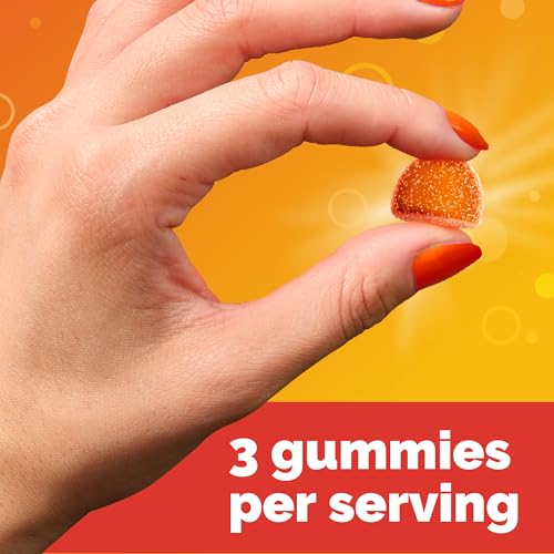 Emergen-C 750mg Vitamin C Gummies for Adults, Immunity Gummies with B Vitamins, Gluten Free, Orange, Tangerine and Raspber...