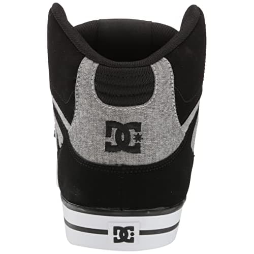 DC Men's Pure High Top Wc Skate Shoes Casual Sneakers, Black/Battleship/Armor, 6.5