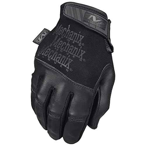 Mechanix Wear Tactical Specialty Recon Gloves - Heavy Duty - Slim-Fitting Leather Work Gloves - Touchscreen Compatible - Machine Washable - Medium - Covert Black