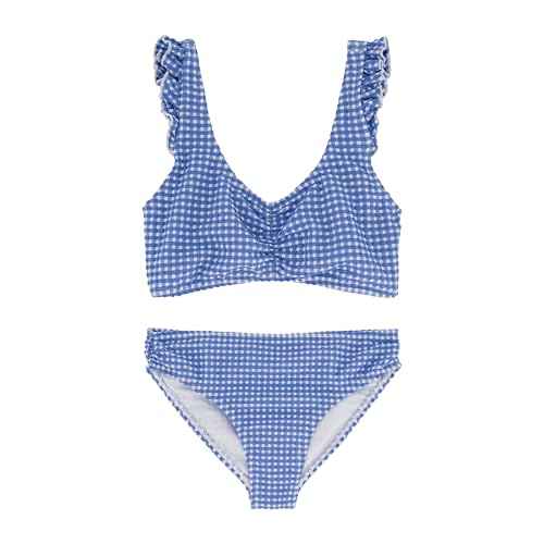 Roxy Girls Two-Piece Bikini Swimsuit Set, UPF 50+ Sun Protection, Quick-Dry Bathing Suit