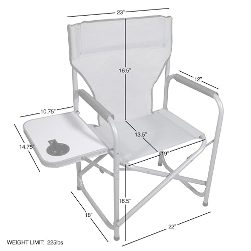 Zenithen Portable Outdoor Director's Folding Chair with Side Table Perfect for Sporting Events, Outdoor Activities, Campin...