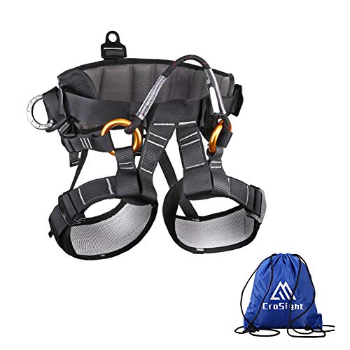 CroSight Climbing Seat Belt, Caving, Rock Climbing and Rappelling Equipment, Body Guard Protect, Rappelling Rescuing Equip