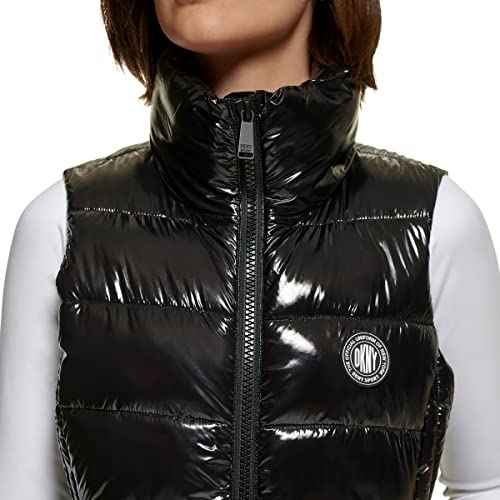 DKNY Women's Logo Drawstring Puffer Vest