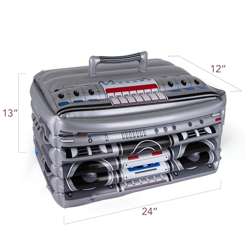 ArtCreativity 80's/90's Style Inflatable Boom Box Cooler Decoration - 24" Wide - Large Inflatable Drinker Cooler for Hip H...