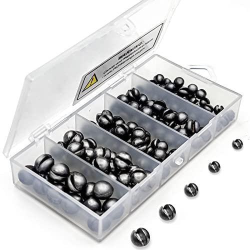 SANWEAL120PCS/200PCS Fishing Weights Sinkers - Premium Split ShotFishing Weights Sinkers - Round Removable Fishing Sinkers...