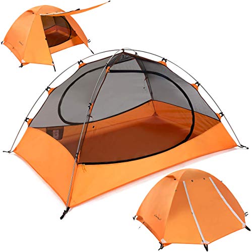 Clostnature Lightweight 2-Person Backpacking Tent - 3 Season Ultralight Waterproof Camping Tent, Large Size Easy Setup Ten...