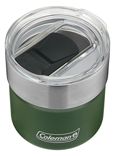Coleman 13oz Vacuum-Insulated Stainless Steel Rocks Glass, Outdoor Cocktail Tumbler with Slidable Spout Cover, Keeps Ice C...