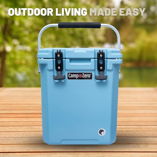 CAMP-ZERO 16L-16.9 Quart Portable Hard Cooler with Divider, Perfect for Drinks, Wine Bottles, Lunch, Beach, Picnics, Boati...