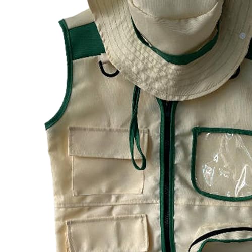 Menolana Kids Explorer Kits Fishing Vest Dress up Role Play Accessories Outdoor Adventure Vest Jungle Vest for Kids Age 3-...
