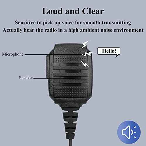Retevis IP54 Waterproof Shoulder Speaker Mic,Compatible with Retevis RT22 RT68 H-777 RT21 RT86 RB29 RT19 RT15 NR10 RB68 RB89 BAOFENG UV-5R BF-F8HP 5RM 888S Kenwood SAMCOM pxton Walkie Talkie (10 Pack)