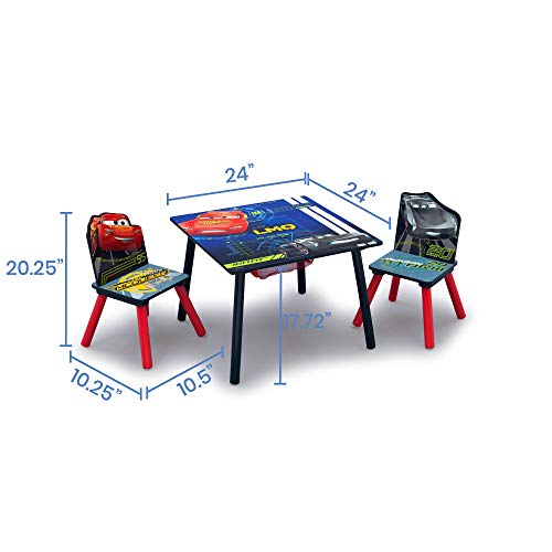 Delta Children Kids Table and Chair Set With Storage (2 Chairs Included) - Ideal for Arts & Crafts, Snack Time, Homework &...