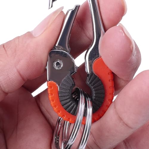 Men Business Keychain Hook Stainless Steel Key Buckle Outdoor Sport Carabiner Tool Double Ring Car Keyrings Accessories