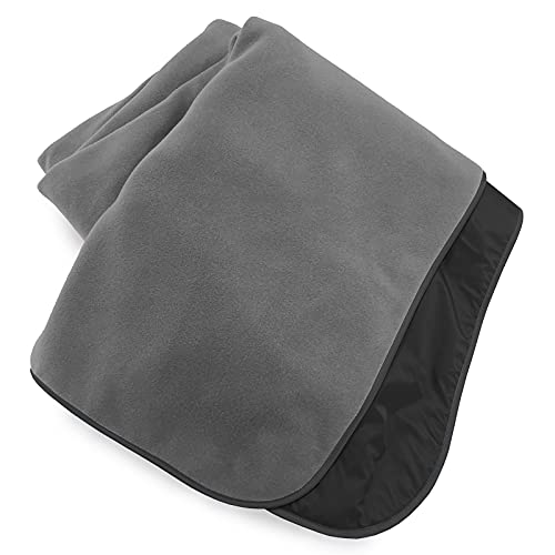 Mambe Extreme Weather Outdoor Blanket - Charcoal, Large - 100% Waterproof and Windproof, Soft Warm Polarfleece with Durabl...