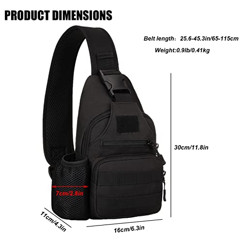 ZHIERNA Tactical Sling Crossbody Backpack + Tactical Briefcase Messenger Bag