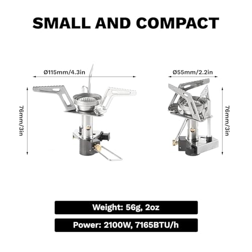 Fire-Maple Torch Gas Stove – Ultralight Backpacking Camping Stove, Built-in Piezo Ignition, Stainless Steel & Aluminum All...