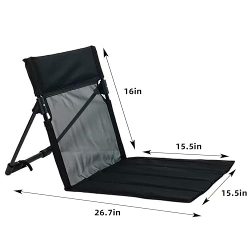 Nyeullcy Breathable Mesh Back Folding backrest,Ultralight Aluminum Alloy Camp Seat with Ventilated Backrest, Portable Outd...