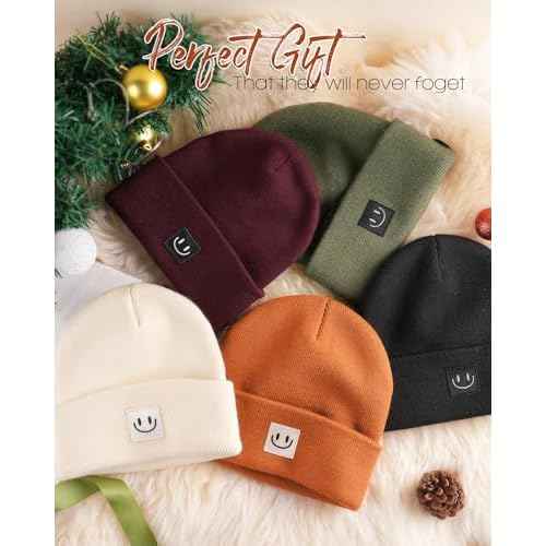 FURTALK Unisex Beanie for Women Men Knit Cuffed Winter Hats Soft Warm Cute Ski Skull Caps