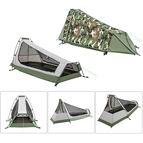 GEERTOP Ultralight Bivy Tent for 1 Person 3 Season Waterproof Single Person Backpacking Tent for Camping Hiking Backpack T...