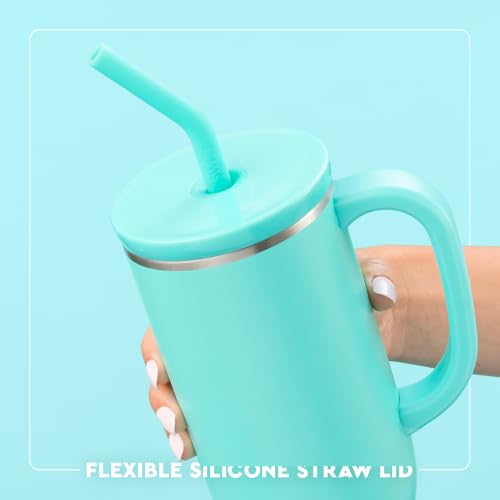 Swig Life 30oz Mega Mug, 30 oz Tumbler with Handle and Straw, Cup Holder Friendly, Dishwasher Safe, Extra Large Insulated ...