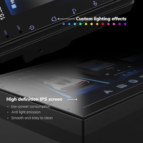 Haudio Double Din Wireless CarPlay Screen for Car, 7" HD Touchscreen with Apple CarPlay, Android Auto, GPS Navigation, Blu...