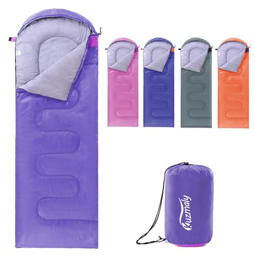 Camping Sleeping Bag 3 Seasons Lightweight &Waterproof with Compression Sack Camping Sleeping Bag Indoor & Outdoor for Adu...
