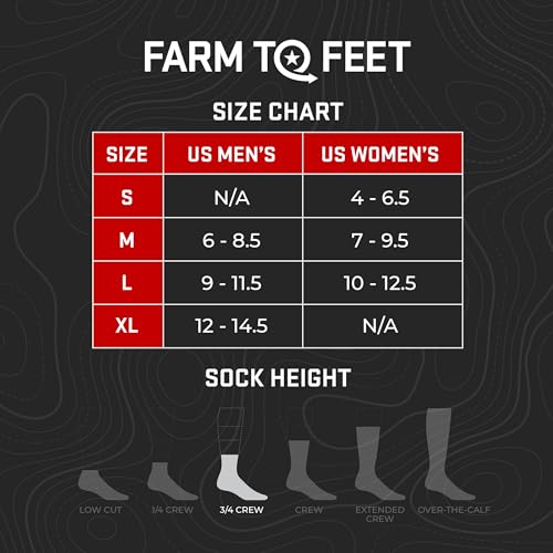 Farm to Feet unisex-adult Damascus Lightweight Technical 3/4 Crew