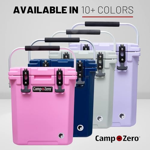CAMP-ZERO 16L-16.9 Quart Portable Hard Cooler with Divider, Perfect for Drinks, Wine Bottles, Lunch, Beach, Picnics, Boati...