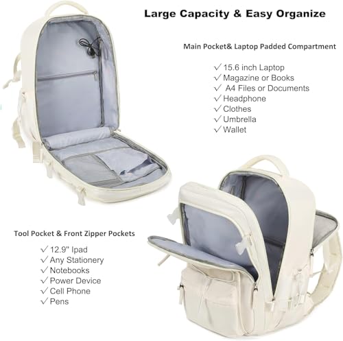 Travel Backpack for Women Men 17 Inch Laptop Backpacks with USB Port Carry on Bag Airline Approved Large College School Bo...