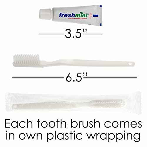 Moda West 24 Kits - Bulk Case of Wholesale Deluxe 15 Piece Toiletry Kit for Men, Women, Travel, Charity